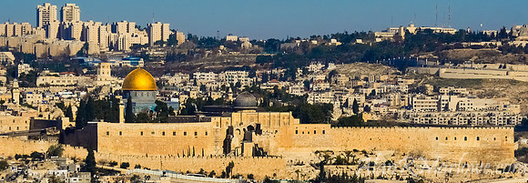Looking down into Jerusalem