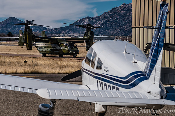 MV-22 Osprey and Piper Dakota