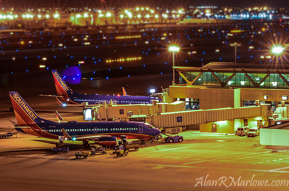 Southwest 737s in for the night