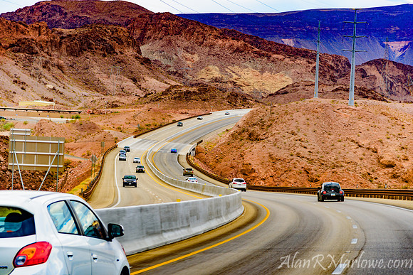 US 93 towards the Hoover Dam