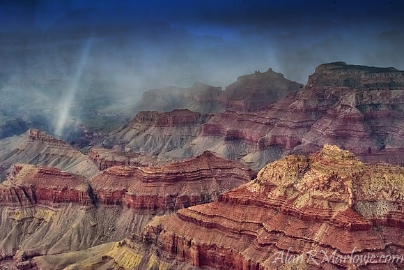 Rain and Fog in the Grand Canyon